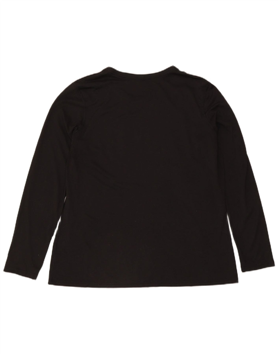Nike Womens Dri Fit Graphic Top Long Sleeve UK 20 2XL Black Polyester