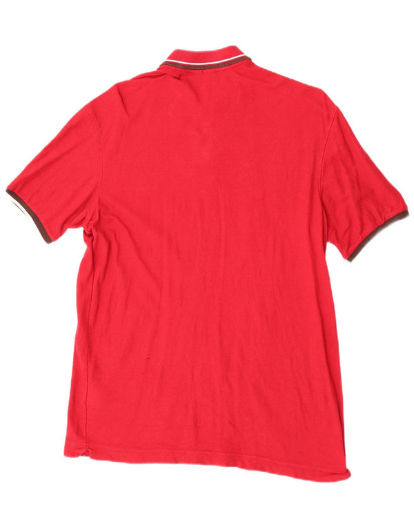 Fila Mens Polo Shirt Large Red Cotton