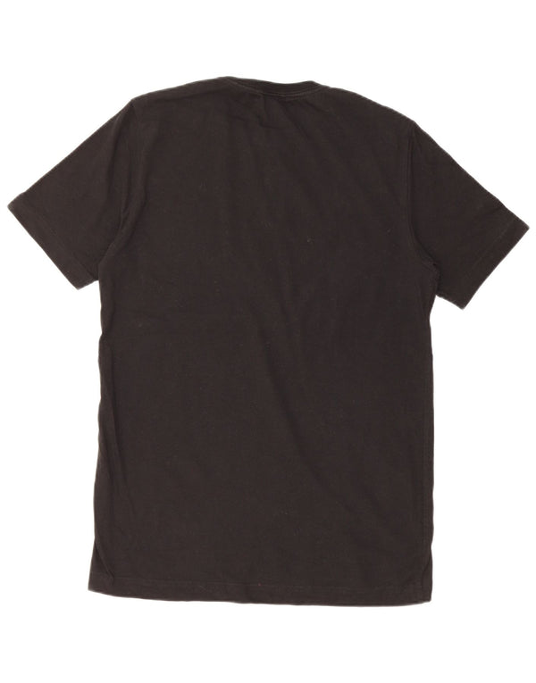 ADIDAS Girls Graphic T-Shirt Top 13-14 Years Black Cotton