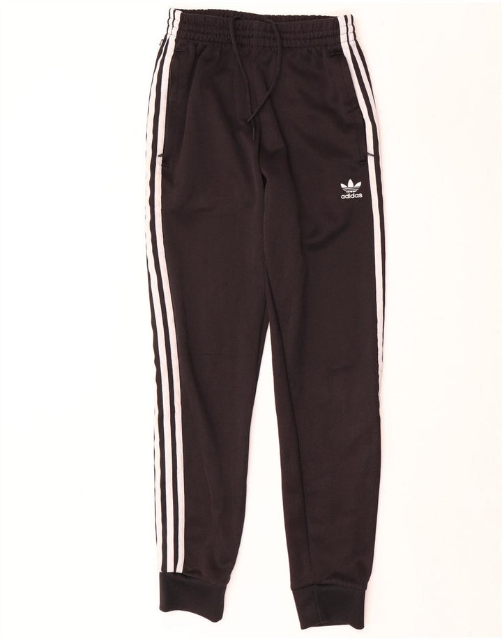 Adidas Mens Tracksuit Trousers Joggers Small Black Polyester
