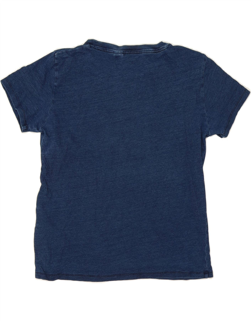 LEVI'S Womens Graphic T-Shirt Top UK 14 Medium Navy Blue Cotton Vintage Levi's and Second-Hand Levi's from Messina Hembry 