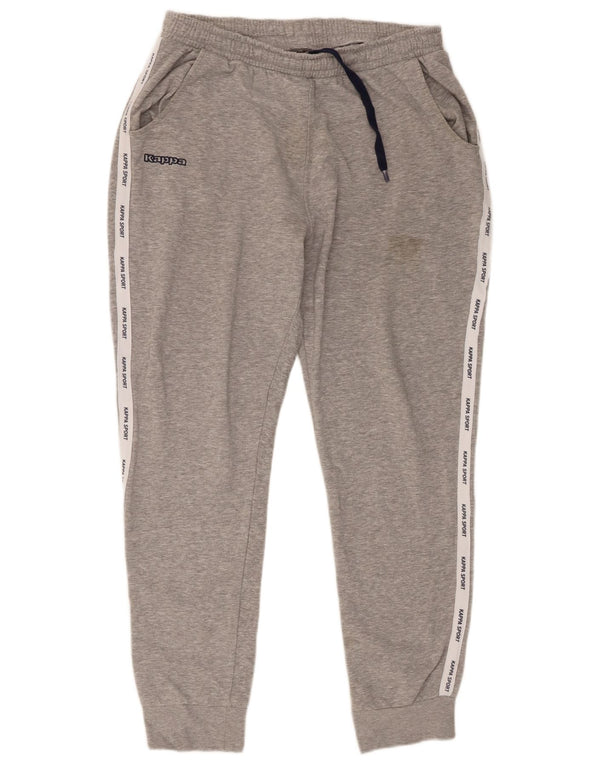 Kappa Mens Graphic Tracksuit Trousers Joggers XL Grey Colourblock