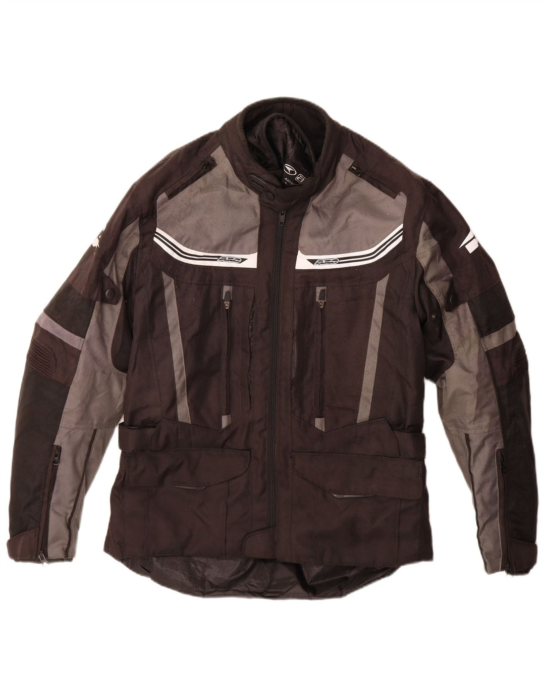 AXO Mens Motorstyle Racer Jacket UK 38 Medium Black Colourblock Polyester
