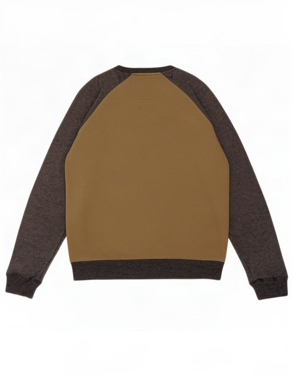 PEPE Jeans Mens Regular Fit Sweatshirt Jumper Small Khaki Colourblock