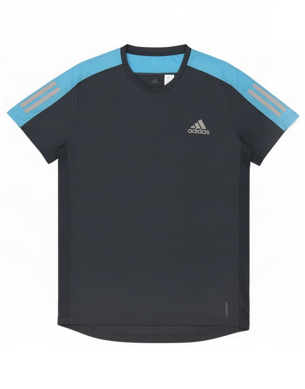 Adidas Mens Aeroready T-Shirt Top Small Grey Colourblock Polyester