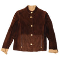 Vintage Womens Reversible Jacket IT 42 Medium Brown Colourblock