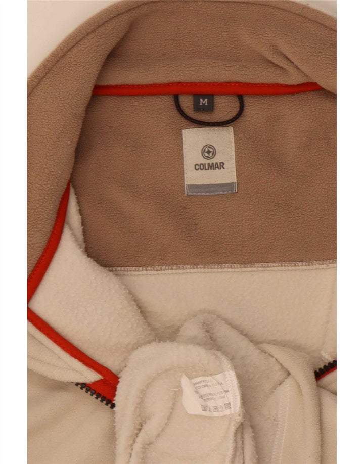 Colmar Mens Zip Neck Fleece Jumper Medium Beige Polyester