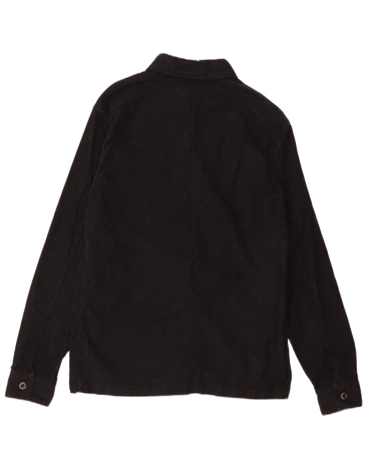 All Saints Mens Shirt Small Black Cotton