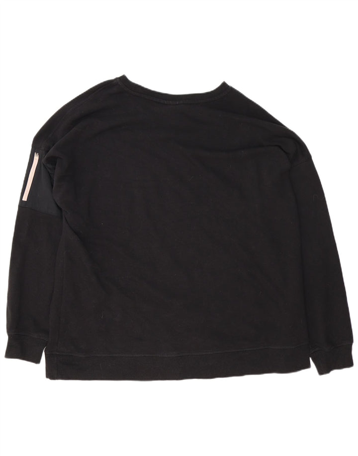 Reebok Mens Graphic Sweatshirt Jumper XL Black