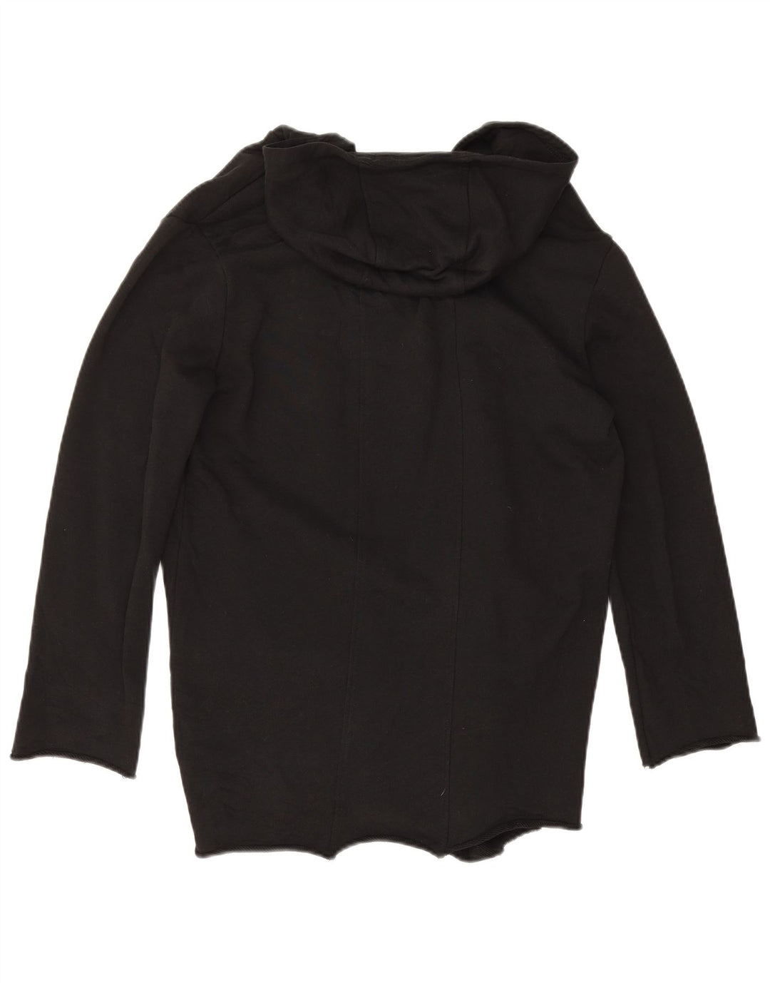 Zara Womens Oversized Hooded Open Cardigan Sweater UK 10 Small Black