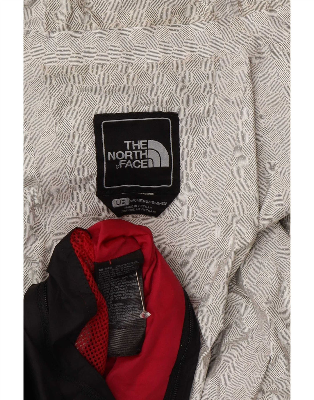 The North Face Womens Hooded Rain Jacket UK 16 Large Black Nylon