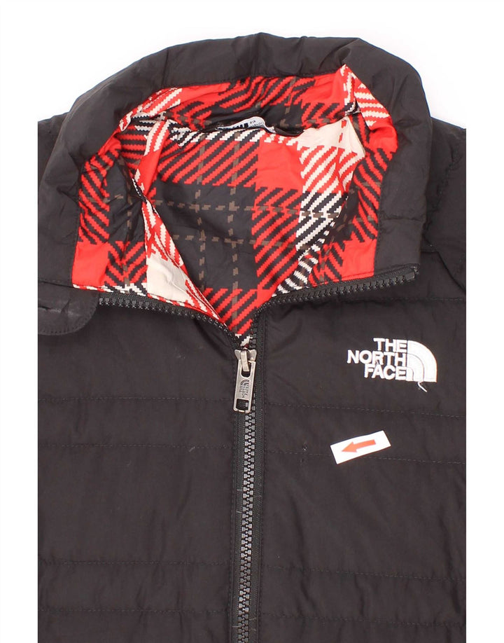 The North Face Boys Padded Jacket 7-8 Years Small Black Polyester