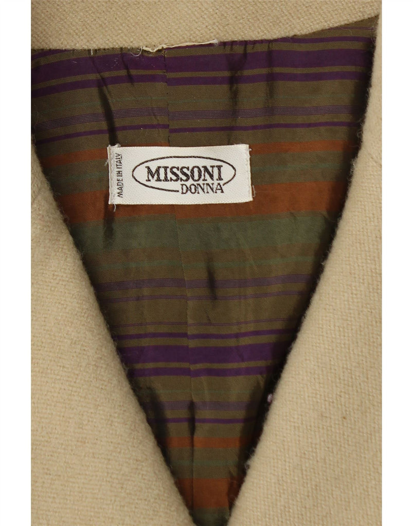 MISSONI Womens Overcoat UK 20 2XL Beige Vintage Missoni and Second-Hand Missoni from Messina Hembry 
