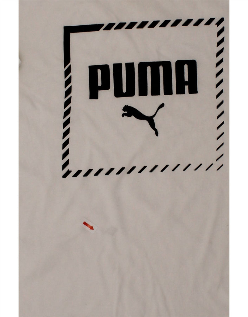 PUMA Boys Graphic T-Shirt Top 13-14 Years White Cotton Vintage Puma and Second-Hand Puma from Messina Hembry 