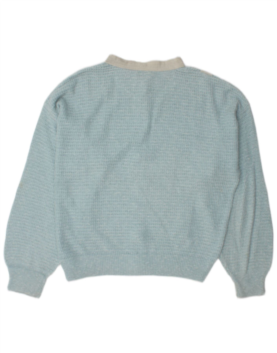 Maximilian Mens Full Zip Cardigan Sweater Large Blue Colourblock
