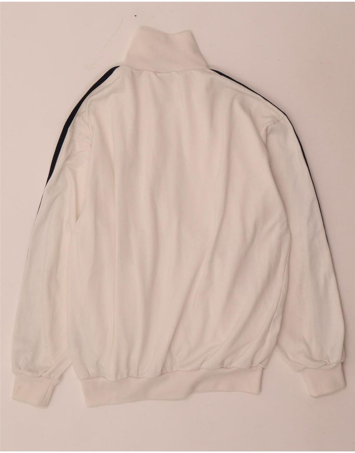 Adidas Mens Regular Fit Tracksuit Top Jacket UK 36/38 Small White Polyester