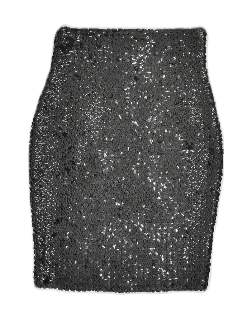 VINTAGE Womens Sequin Pencil Skirt W24 XS Black Acrylic | Vintage Vintage | Thrift | Second-Hand Vintage | Used Clothing | Messina Hembry 