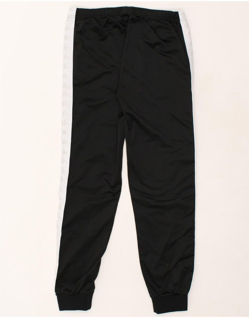 KAPPA Mens Graphic Tracksuit Trousers Joggers Small Black Colourblock | Vintage Kappa | Thrift | Second-Hand Kappa | Used Clothing | Messina Hembry 