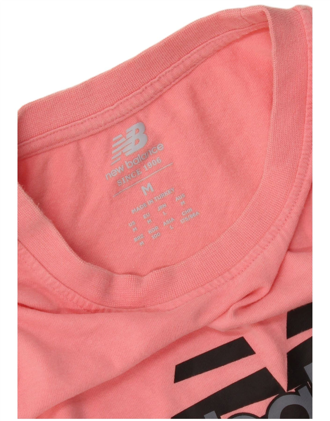 New Balance Mens Graphic T-Shirt Top Medium Pink