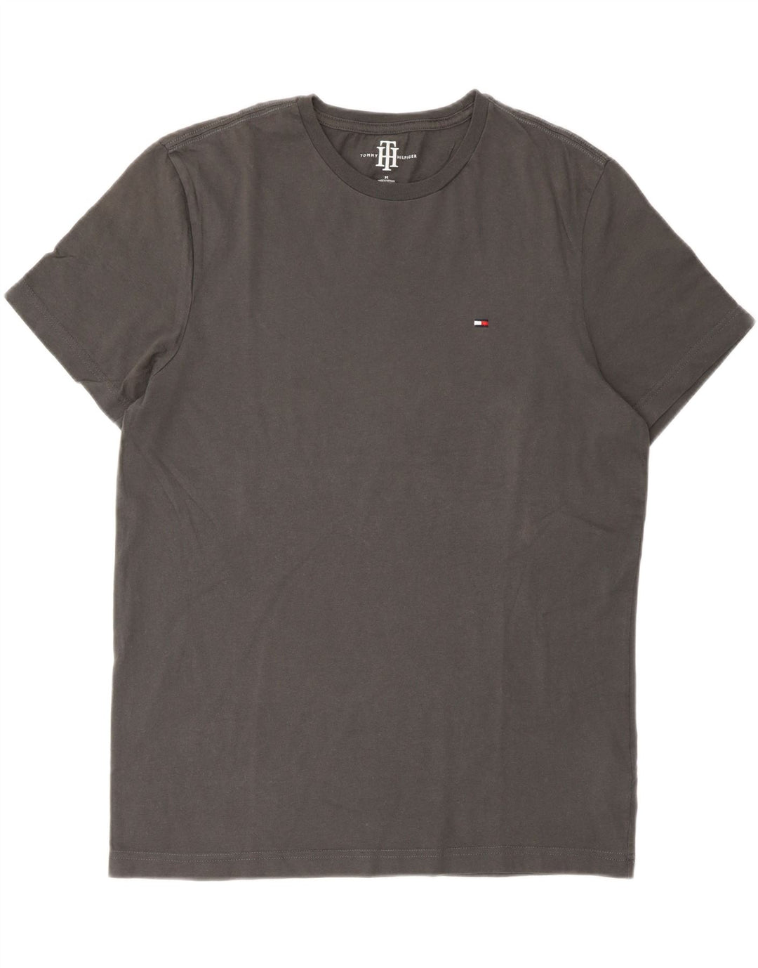 TOMMY HILFIGER Mens T-Shirt Top Medium Grey Cotton Vintage Tommy Hilfiger and Second-Hand Tommy Hilfiger from Messina Hembry 