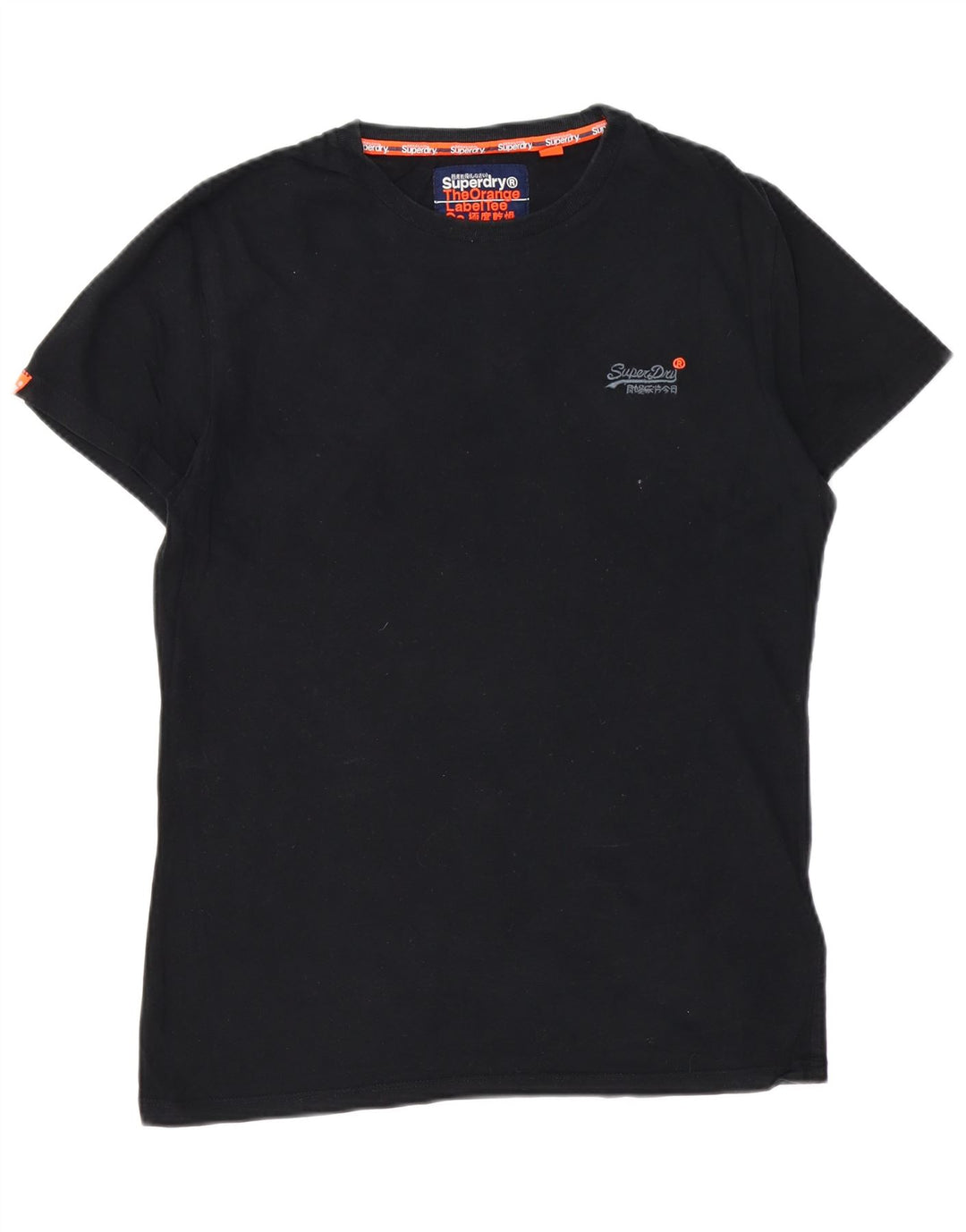 SUPERDRY Mens T-Shirt Top Medium Black Cotton
