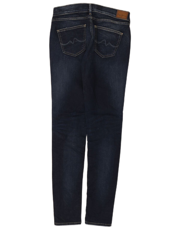 PEPE Jeans Womens Slim Regular Skinny W27 L30 Navy Blue Cotton