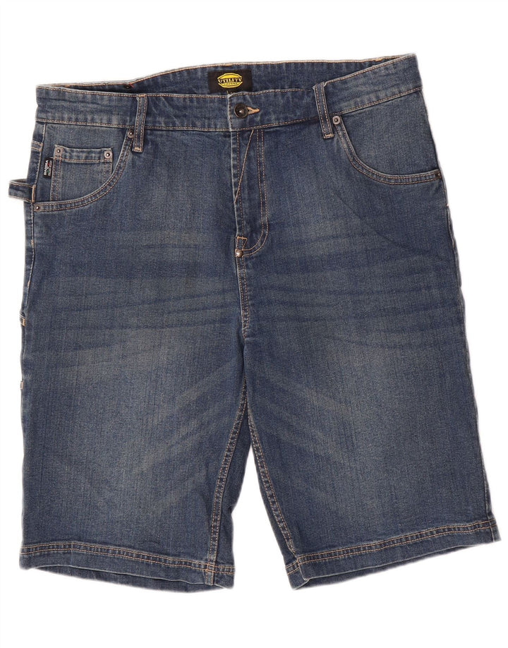DIADORA Mens Cargo Denim Shorts  W33 Medium Blue Cotton