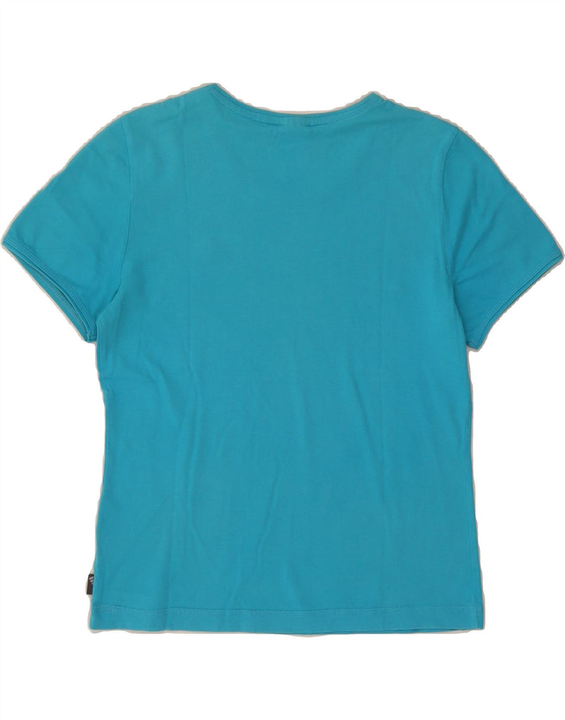 ADIDAS Womens T-Shirt Top UK 12 Medium Blue Cotton Vintage Adidas and Second-Hand Adidas from Messina Hembry 