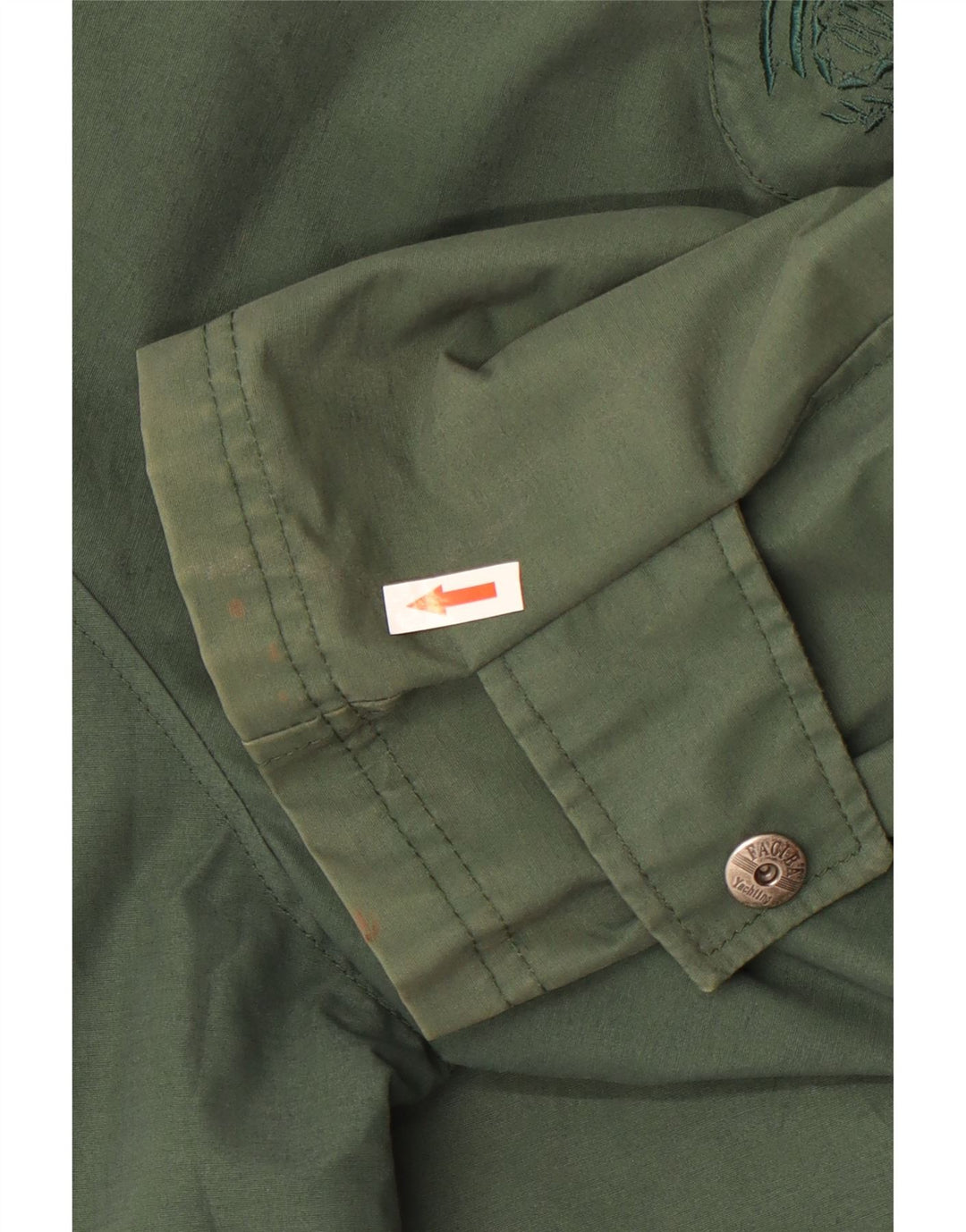 Faciba Mens Bomber Jacket IT 52 XL Green Striped Cotton