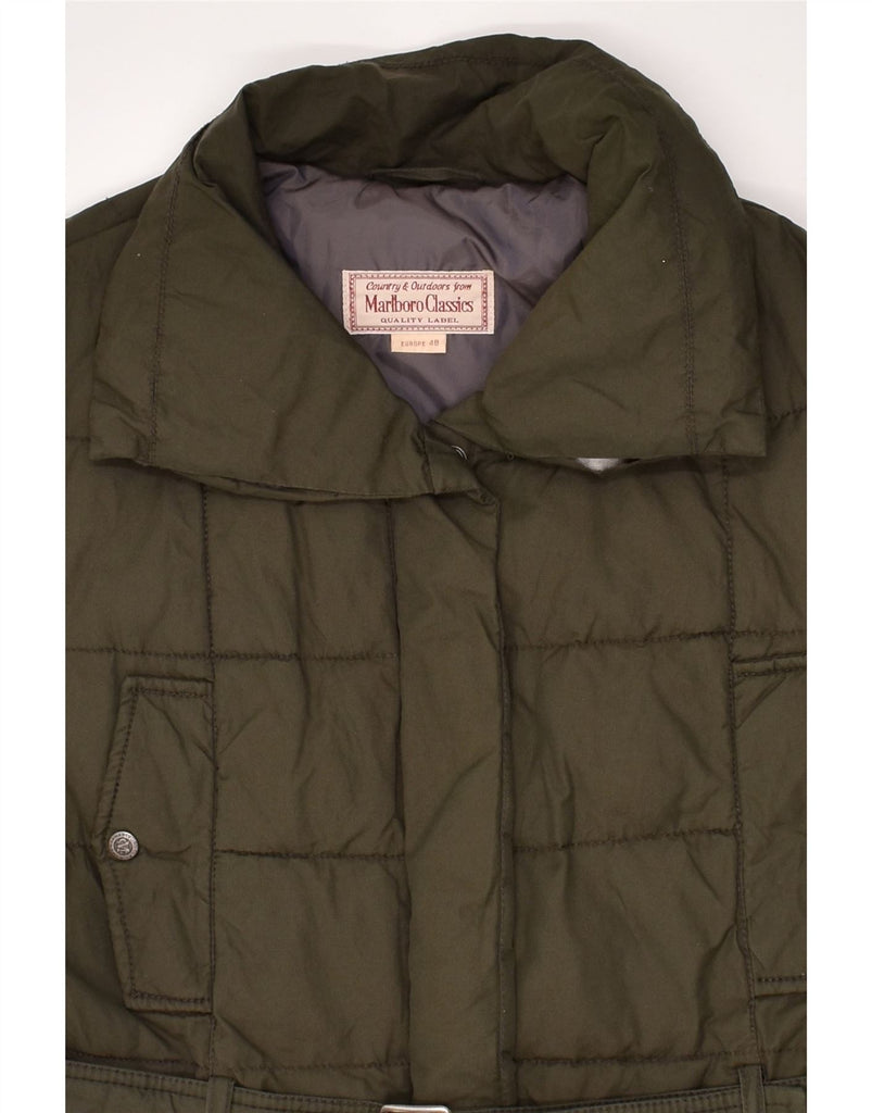 MARLBORO CLASSICS Womens Padded Jacket IT 48 XL Khaki Cotton | Vintage Marlboro Classics | Thrift | Second-Hand Marlboro Classics | Used Clothing | Messina Hembry 