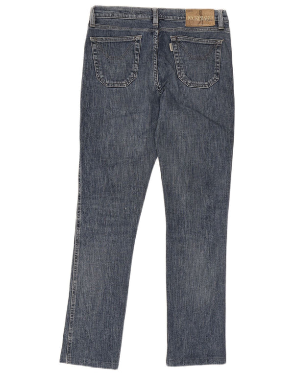 Jeckerson Womens Slim Jeans W29 L28 Blue Floral Cotton