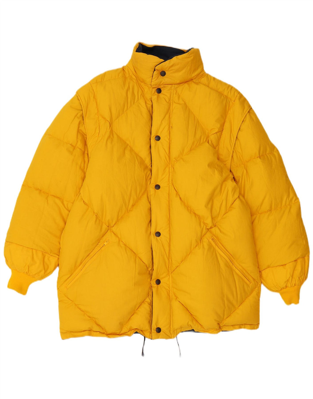 DOLOMITE Mens Reversible Padded Jacket UK 42 XL Yellow Cotton