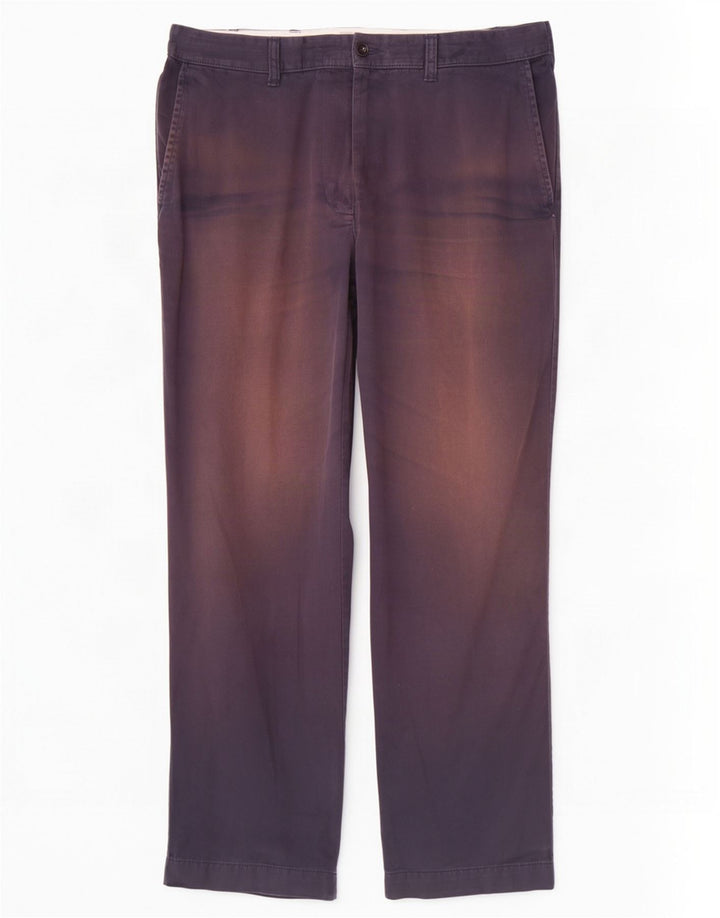 Marks & Spencer Mens Regular Chino Trousers W38 L29 Navy Blue Cotton
