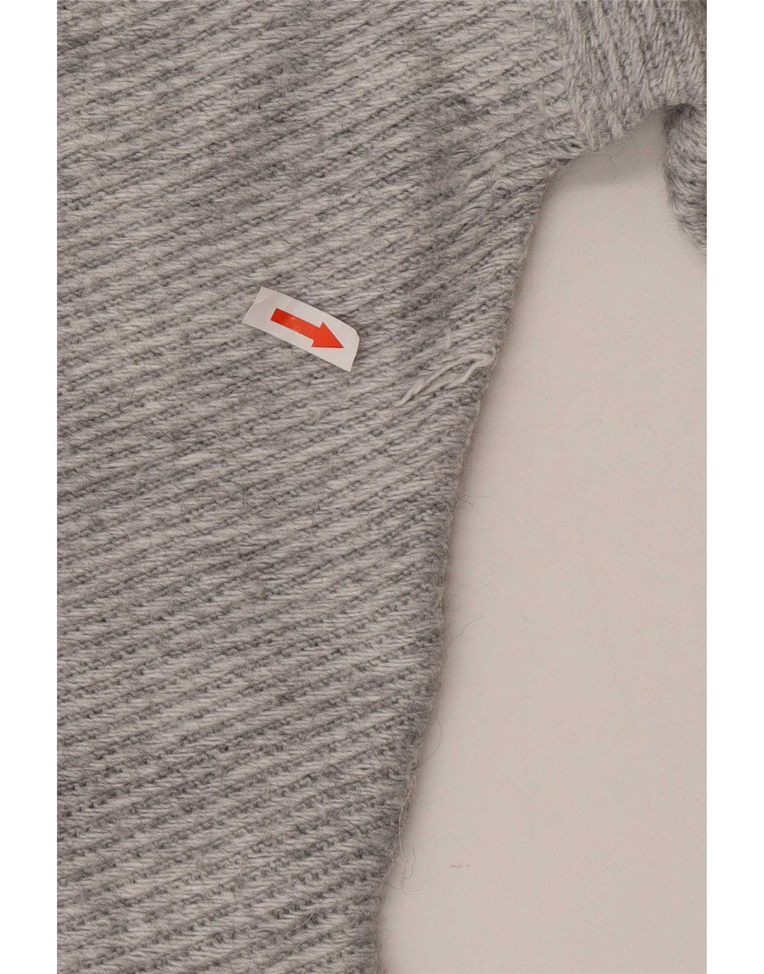 Zara Womens Asymmetric Oversized V-Neck Jumper Sweater UK 10 Small Grey