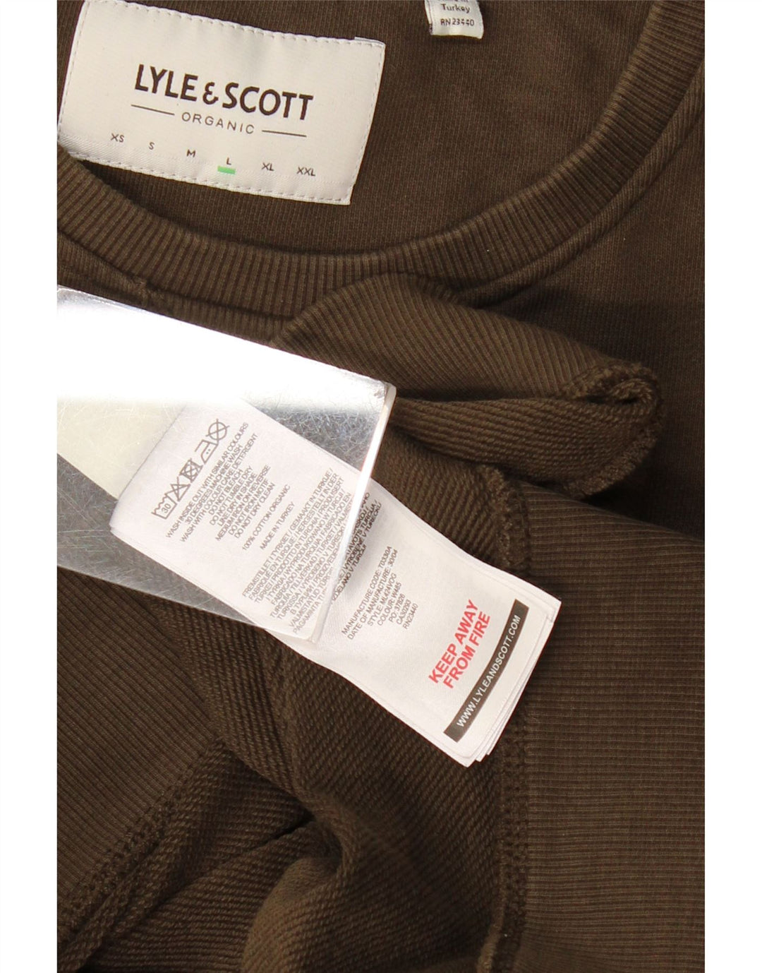 LYLE & SCOTT Mens Sweatshirt Jumper Large Khaki Cotton