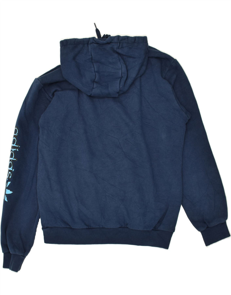 ADIDAS Mens Graphic Hoodie Jumper Medium Navy Blue Polyester | Vintage Adidas | Thrift | Second-Hand Adidas | Used Clothing | Messina Hembry 