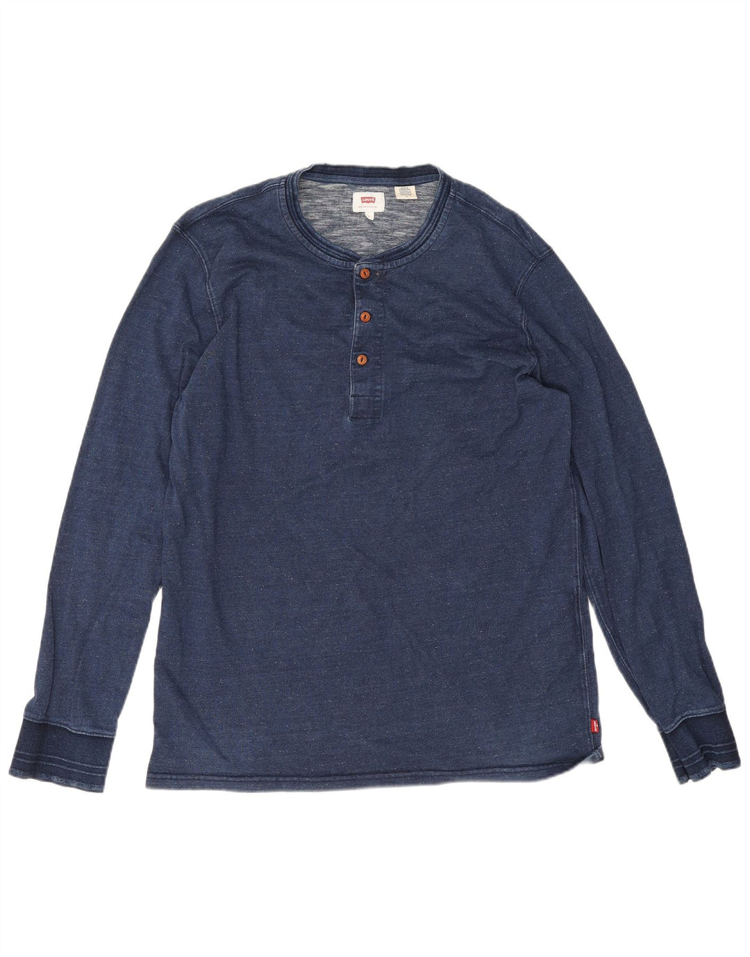 Levi's Mens Top Long Sleeve Large Navy Blue Cotton