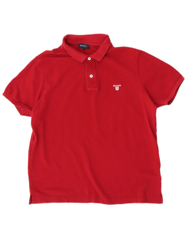 Gant Mens Polo Shirt XL Red Cotton