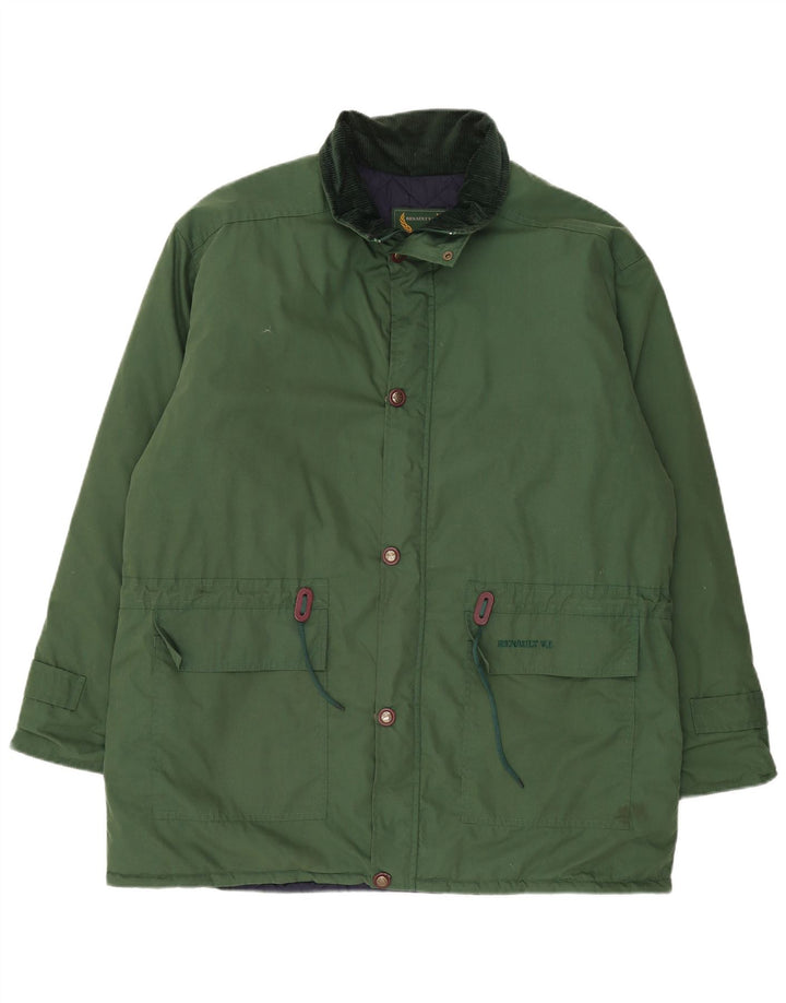 Vintage Mens Padded Jacket UK 44 2XL Green Cotton