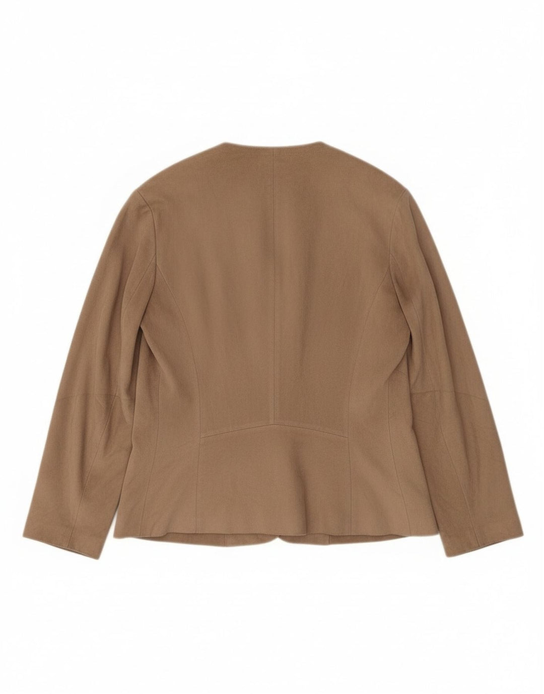 Zara Womens 3/4 Sleeve Cardigan Top UK 14 Medium Beige Polyester