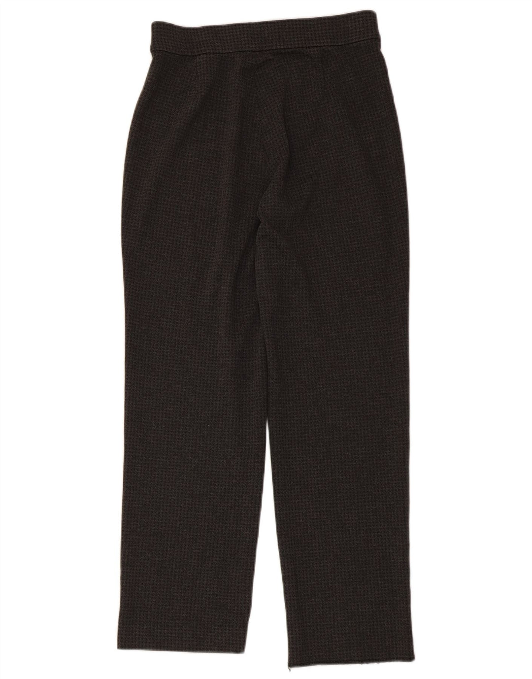 Marks & Spencer Womens Trousers UK 10 Small W26 L26 Grey Houndstooth