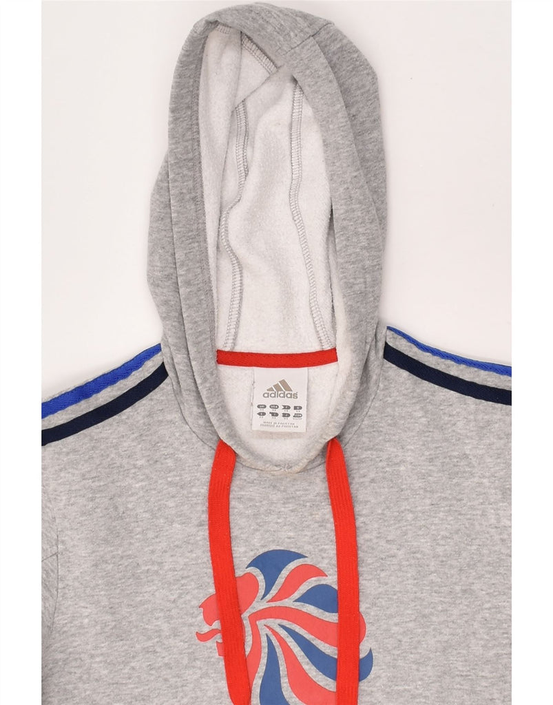 ADIDAS Mens London 2012 Graphic Hoodie Jumper XS Grey Cotton | Vintage Adidas | Thrift | Second-Hand Adidas | Used Clothing | Messina Hembry 