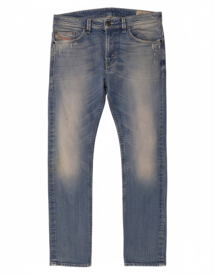 Diesel Mens Thavar Slim Jeans W34 L32 Blue Cotton