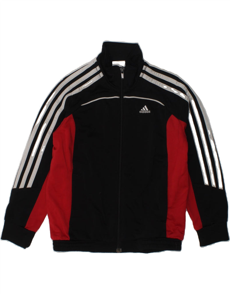 ADIDAS Boys Tracksuit Top Jacket 5-6 Years Black Polyester | Vintage Adidas | Thrift | Second-Hand Adidas | Used Clothing | Messina Hembry 