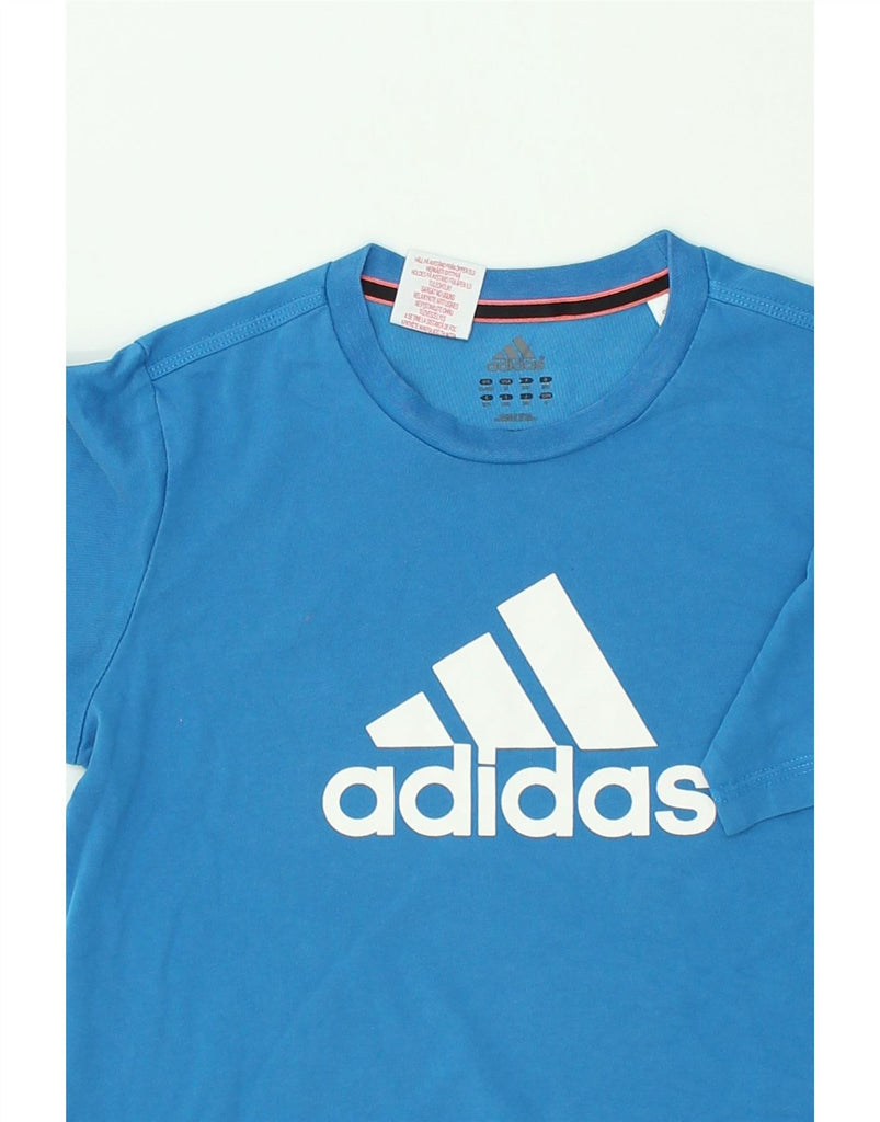 ADIDAS Boys Graphic T-Shirt Top 11-12 Years Blue Cotton | Vintage Adidas | Thrift | Second-Hand Adidas | Used Clothing | Messina Hembry 