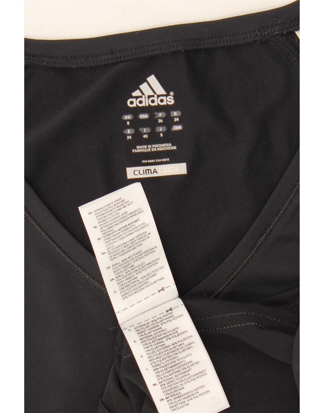 Adidas Womens Climacool T-Shirt Top UK 8 Small Grey Polyester
