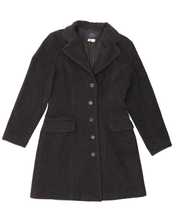 Zara Womens Overcoat EU 40 Medium Grey