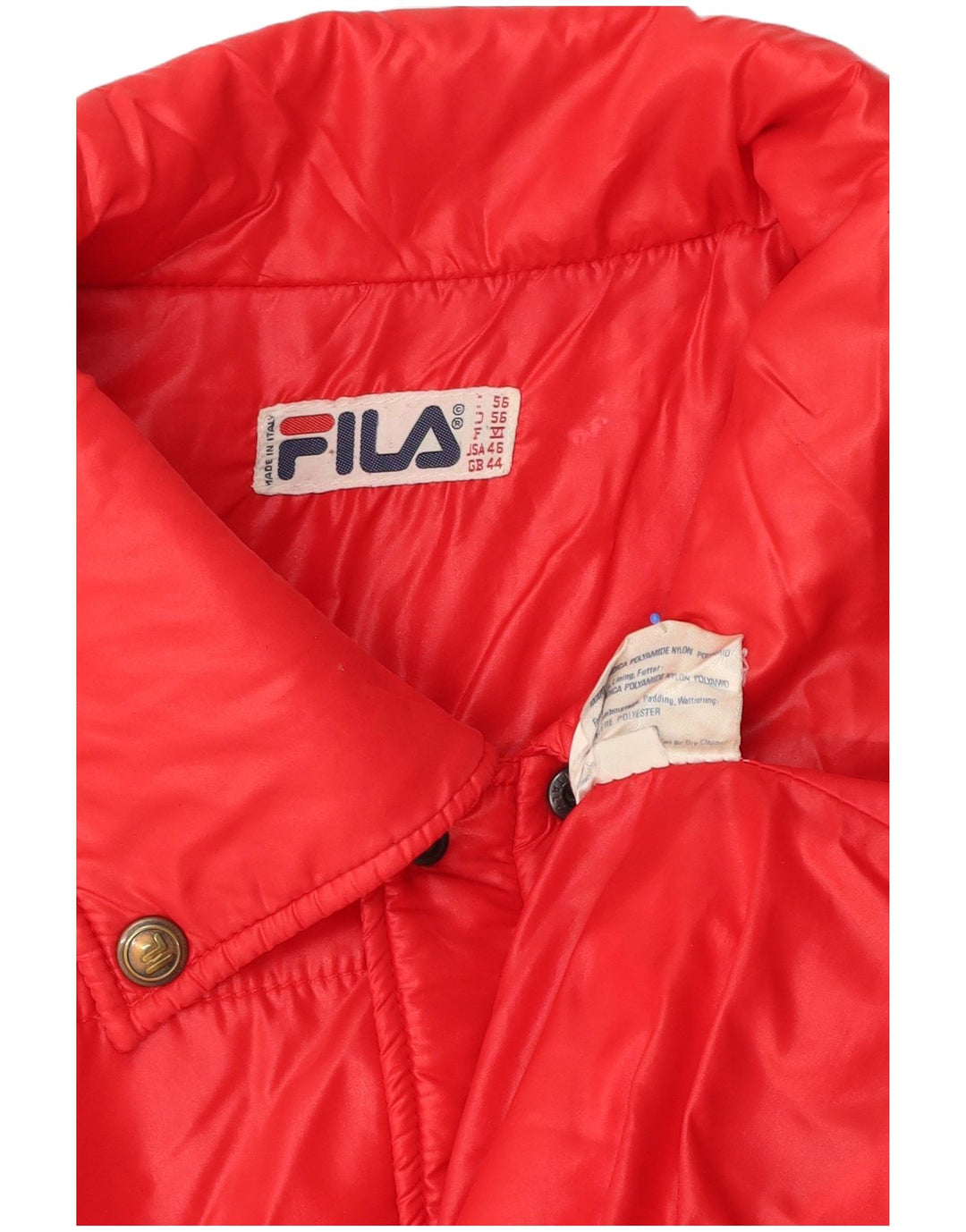 Fila Mens Windbreaker Jacket IT 56 XL Red Polyester