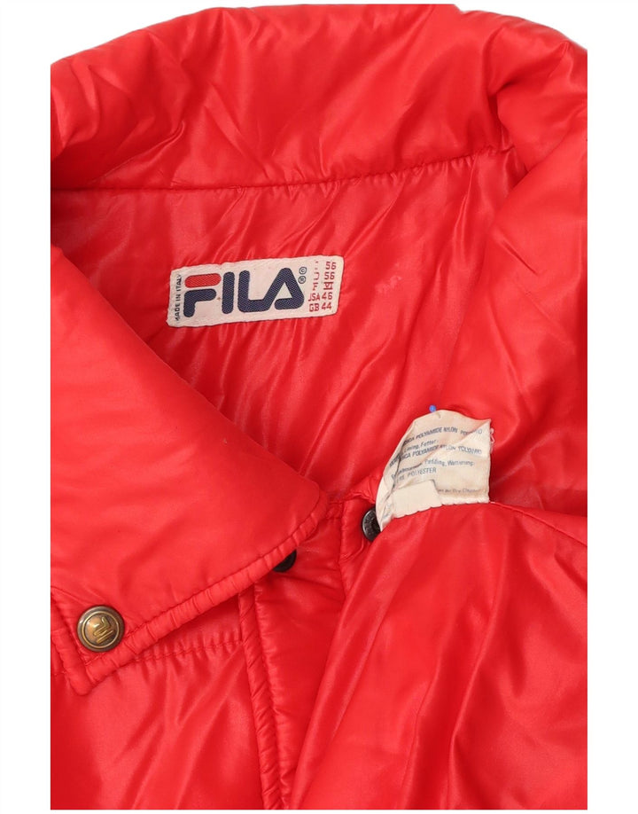 Fila Mens Windbreaker Jacket IT 56 XL Red Polyester