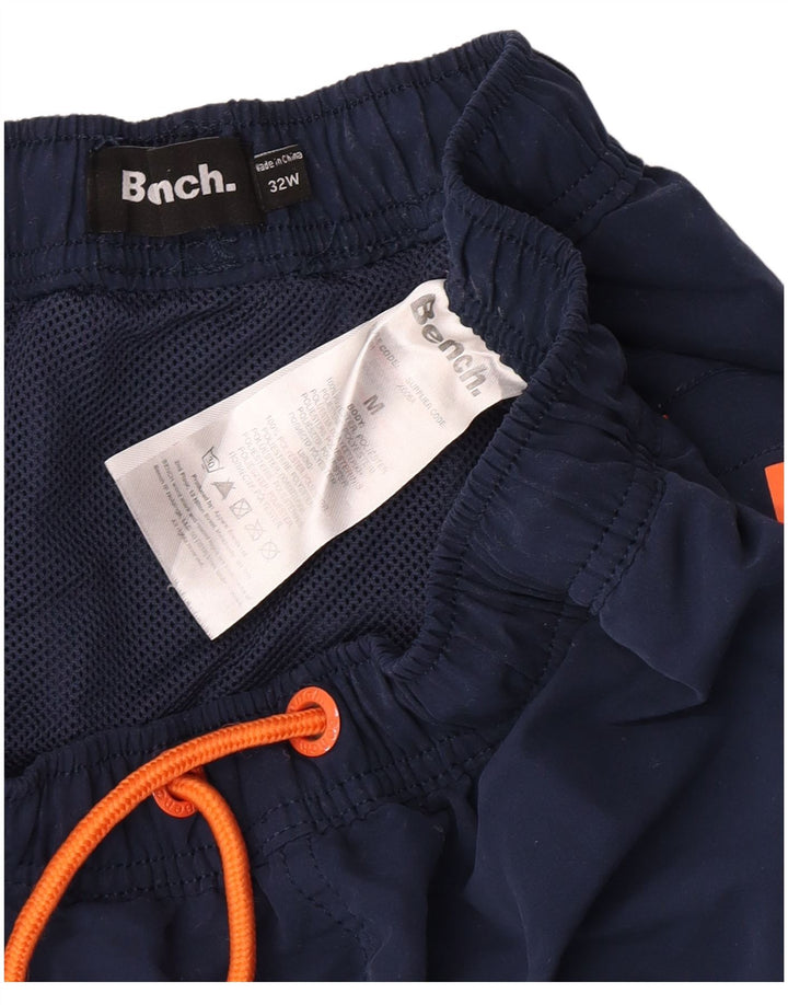 Bench Mens Graphic Swimming Shorts Medium  Navy Blue Polyester
